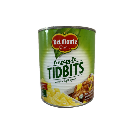 Del Monte Quality Pineapple Tidbits in extra light syrup 822g