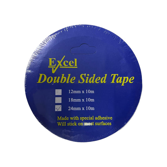 Excel Double sided tape 24mm x 10m x 1”
