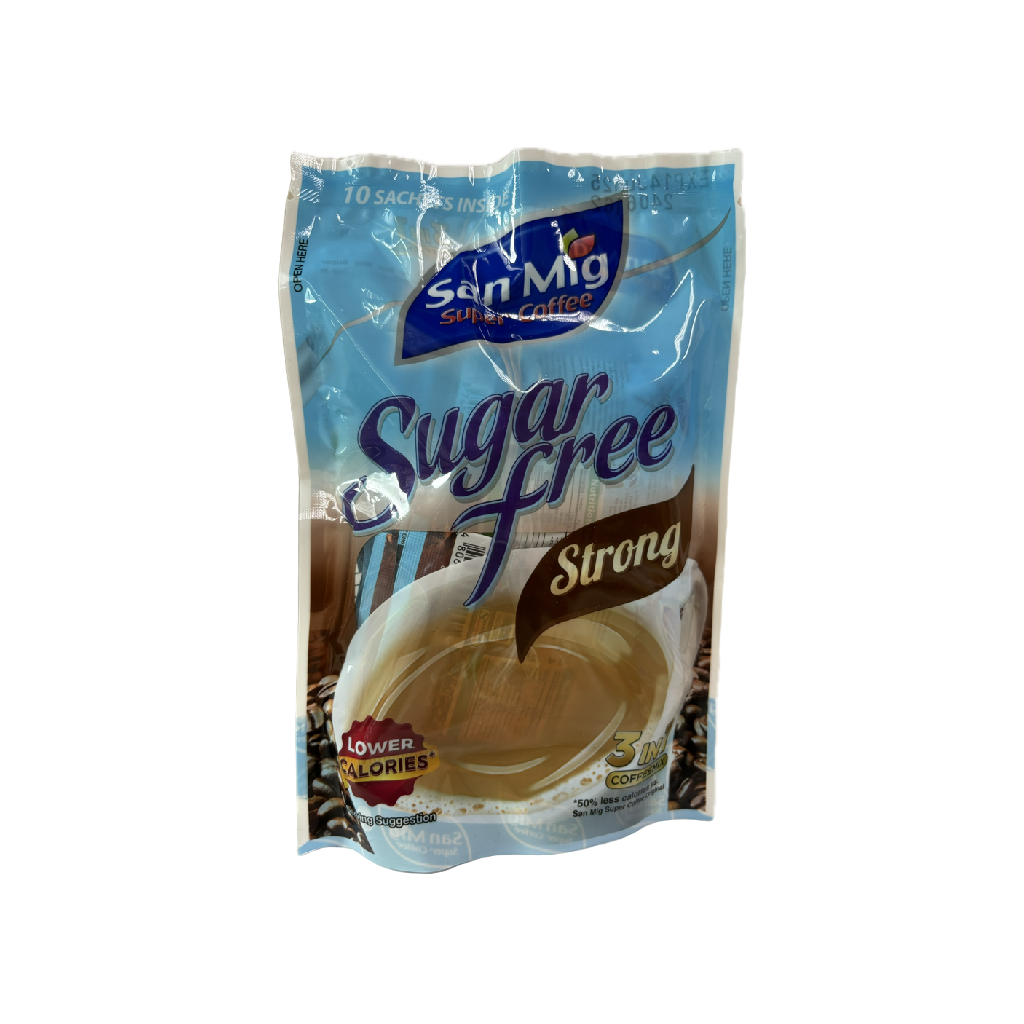 San Mig Super Coffee Sugar free Strong 3 in 1 Coffeemix (10 packs x 7g)