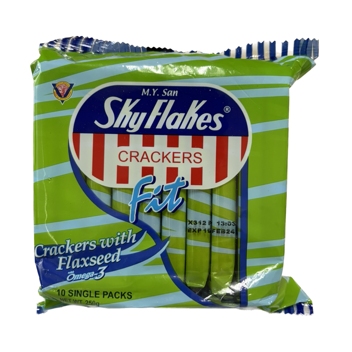 M.Y. San SkyFlakes Fit Crackers with Flaxseed with Omega3 (25g x 10 s
