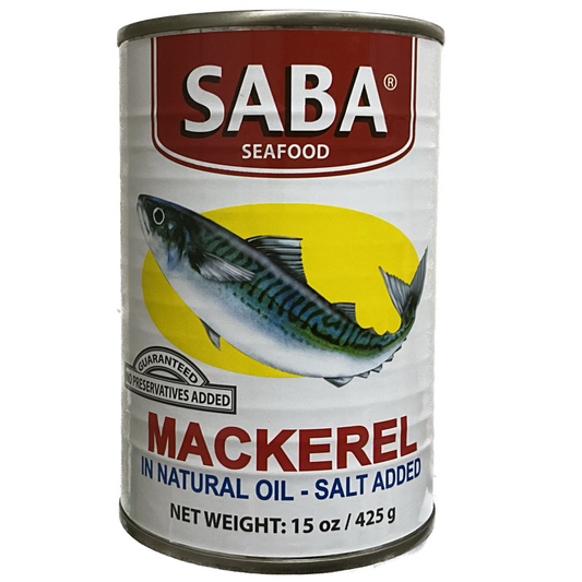 Saba Mackerel in Natural Oil - Salt Added 425g
