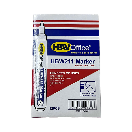 HBW Permanent Ink Marker (Black, Red, or Blue)