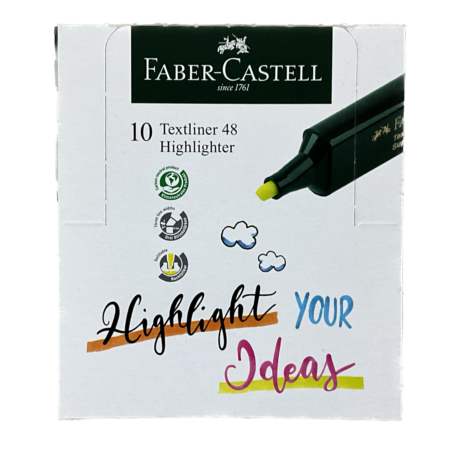Faber-Castell Highlighter (Orange, Pink, Green, Yellow, or Blue)